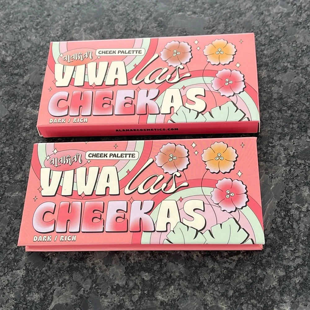 Alamar Viva Las Cheeks Cheek Palette Dark/Rich base, blush & glitter transformer